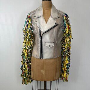 Birds Of Prey Jacket Women Extra Large Harley Quinn Caution Tape Comic Core No